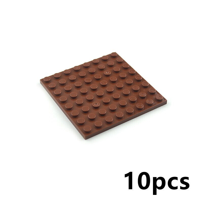 Building Blocks Dots base plates & Pillars DIY - 8x8 10pcs - 8 Colors