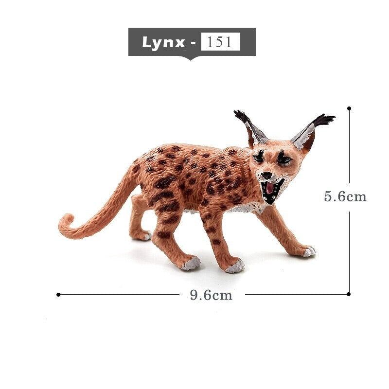 1pc Okapi Sheep Deer Crocodile Lynx Koala Animal Miniature Art Toy Figure Doll