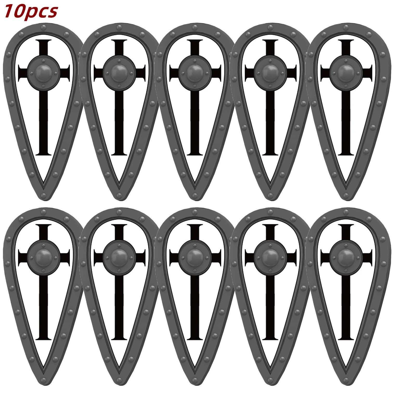 Medieval Military Knights Shields Middle Age For LEGO Building Blocks Brick Toy