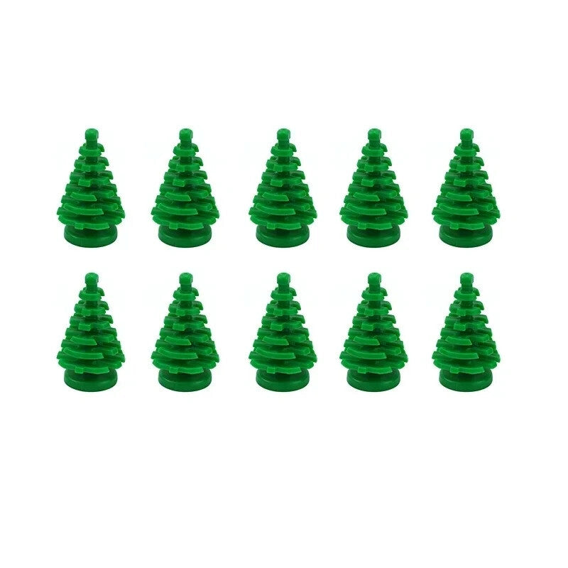 City Tree Green Bush Garden MOC Flower Grass for Lego Building Blocks Sets DIY