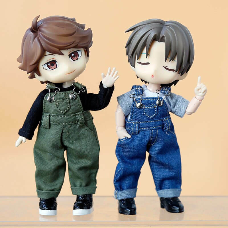 Clothes - Overalls Strap Denim Trousers For 1:12 BJD doll OB Obitsu 11 Ymy Toy