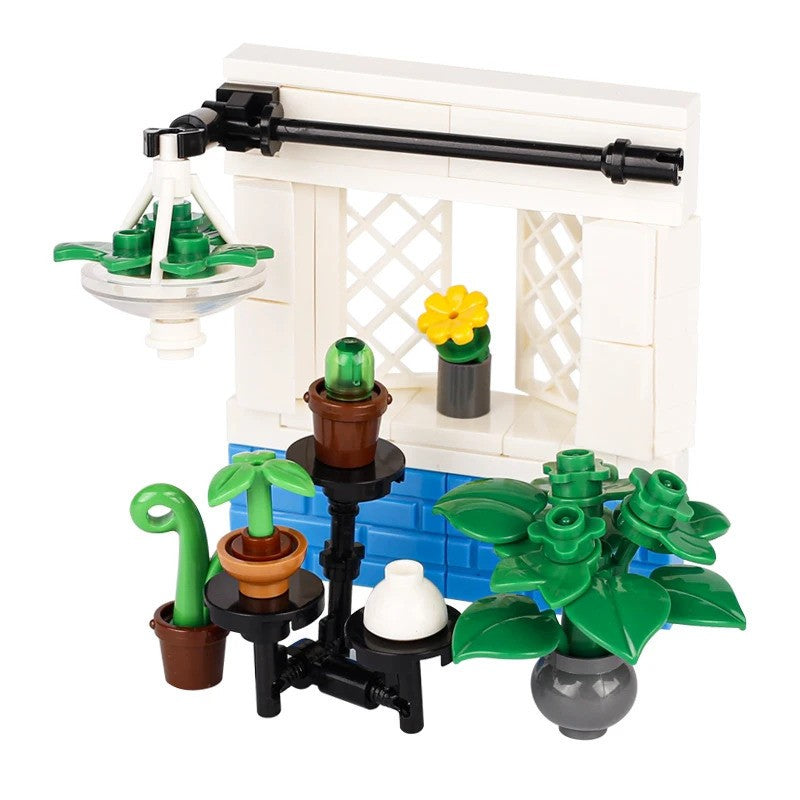MOC City Food Stall Call Box Street Trolley for Lego Sets Building Blocks Set