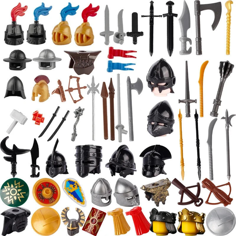 Medieval Military Castle Rider Knights Soldier For LEGO Building Block Brick Toy