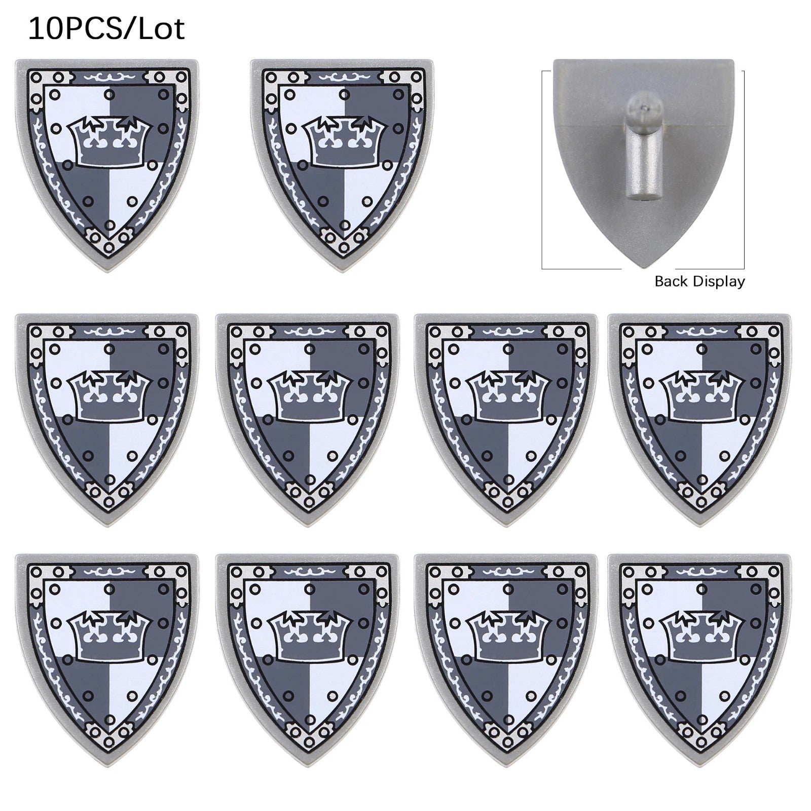 Medieval Military Knights Shields Middle Age For LEGO Building Blocks Brick Toy