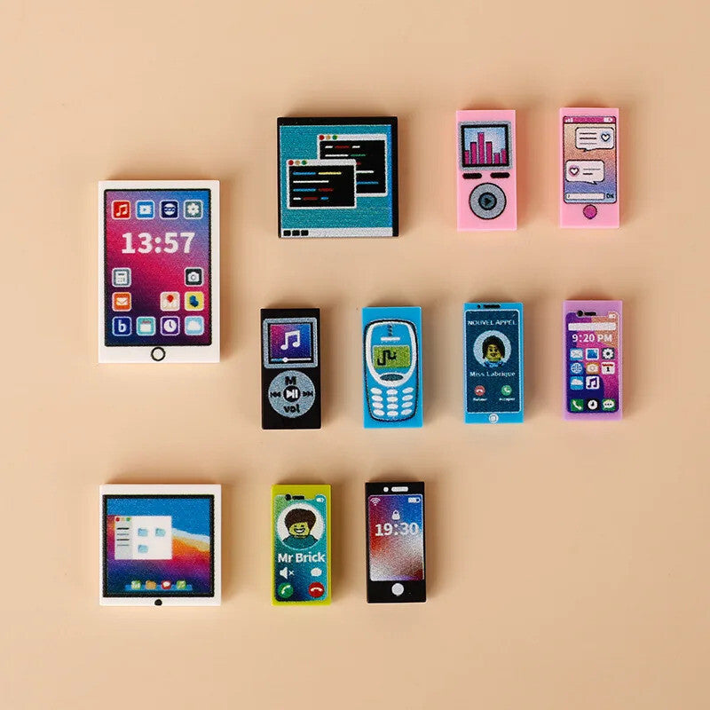 Computer Console Phone Tablet MOC TV City for Lego Building Blocks Sets DIY