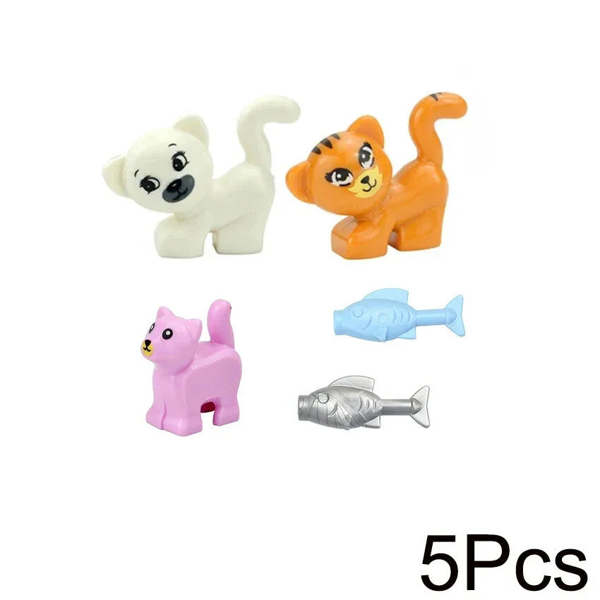 City Animals Cute Dog Sheep Chicken goat pig Cow for LEGO Building Blocks Sets