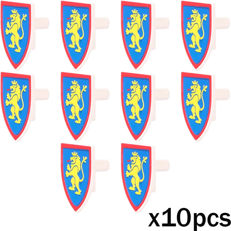 Medieval Military Army Soldier Shield Helmet For LEGO Building Blocks Brick Toy