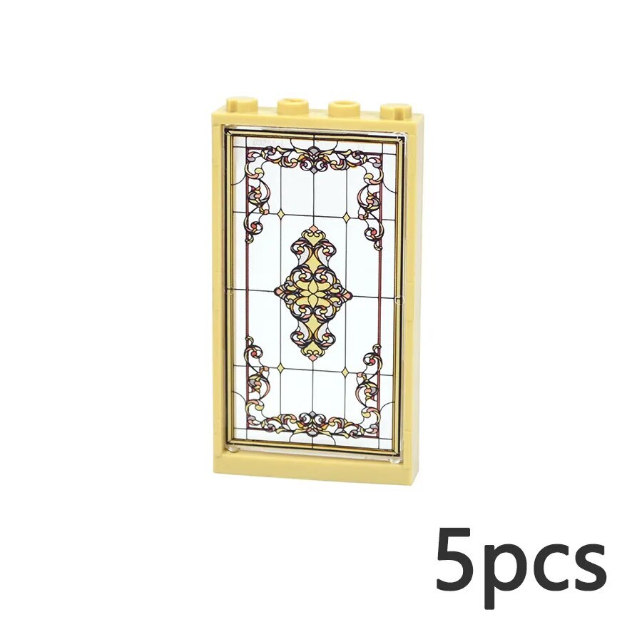 Church Window 57895 60596 1x4x6 House Parts for LEGO Sets Building Block Sets
