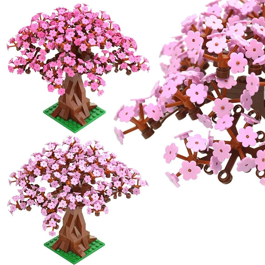 City Tree Green Bush Garden MOC Flower Grass for Lego Building Blocks Sets DIY