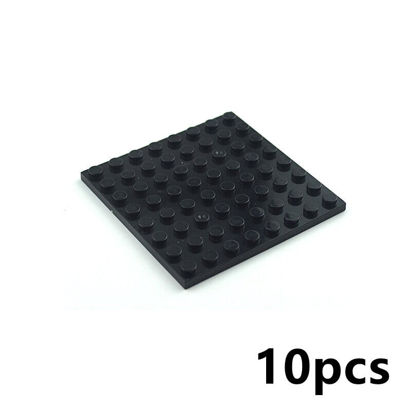 Building Blocks Dots base plates & Pillars DIY - 8x8 10pcs - 8 Colors