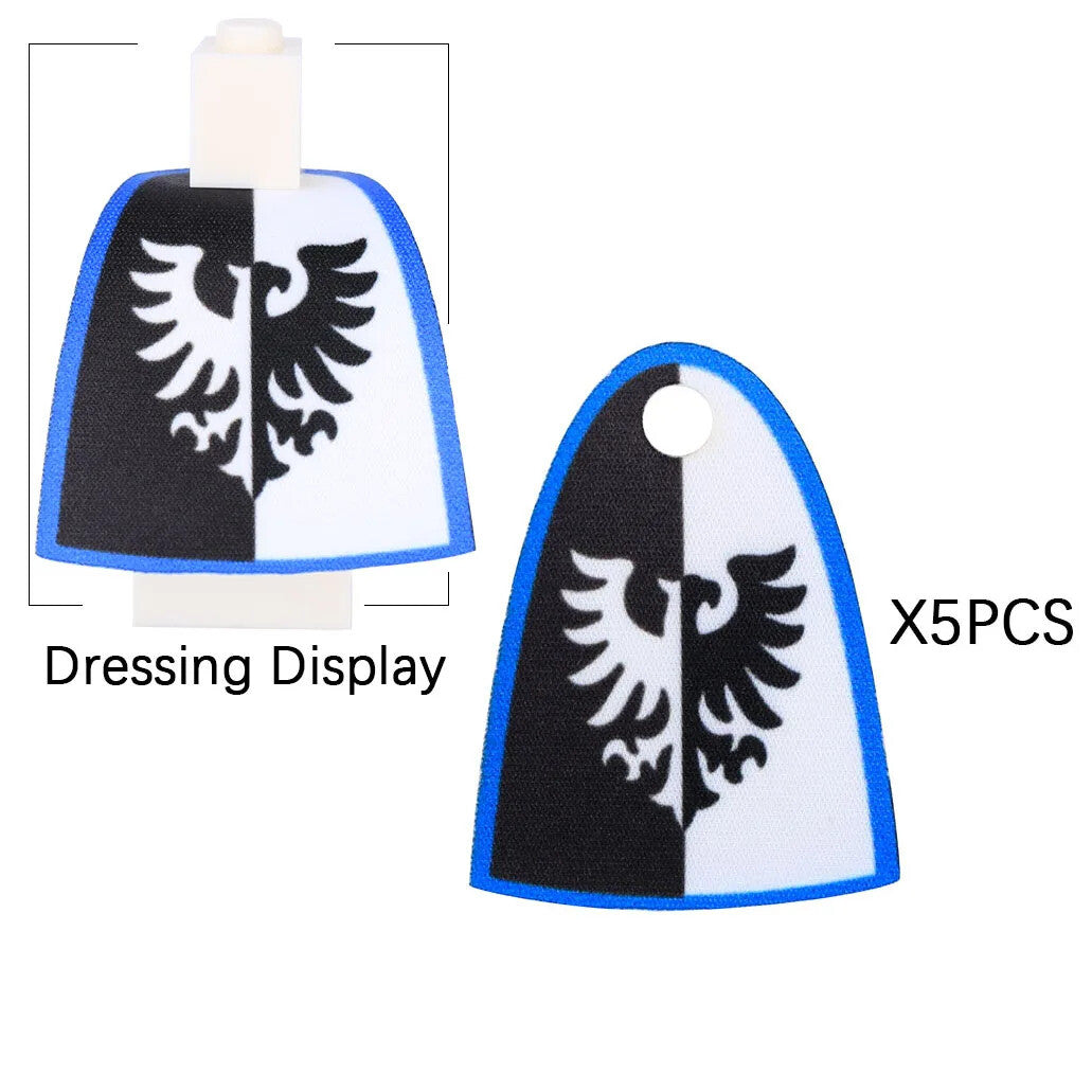 Medieval Military Officer Cape Lion Knights Fur Cloak For LEGO Building Blocks Brick Toy