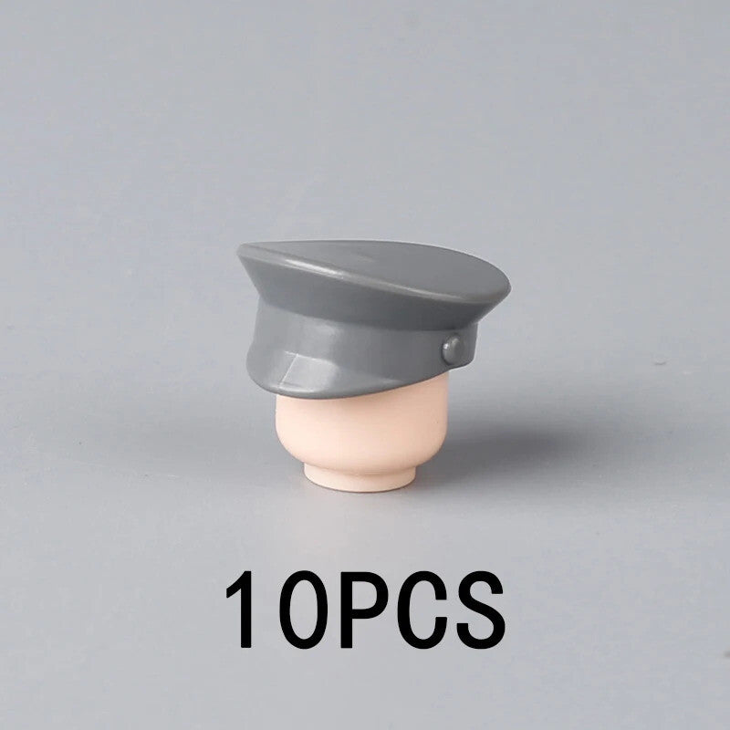10pcs Military Soldier Trooper Helmet Hat Mask For LEGO Building Block Brick Toy