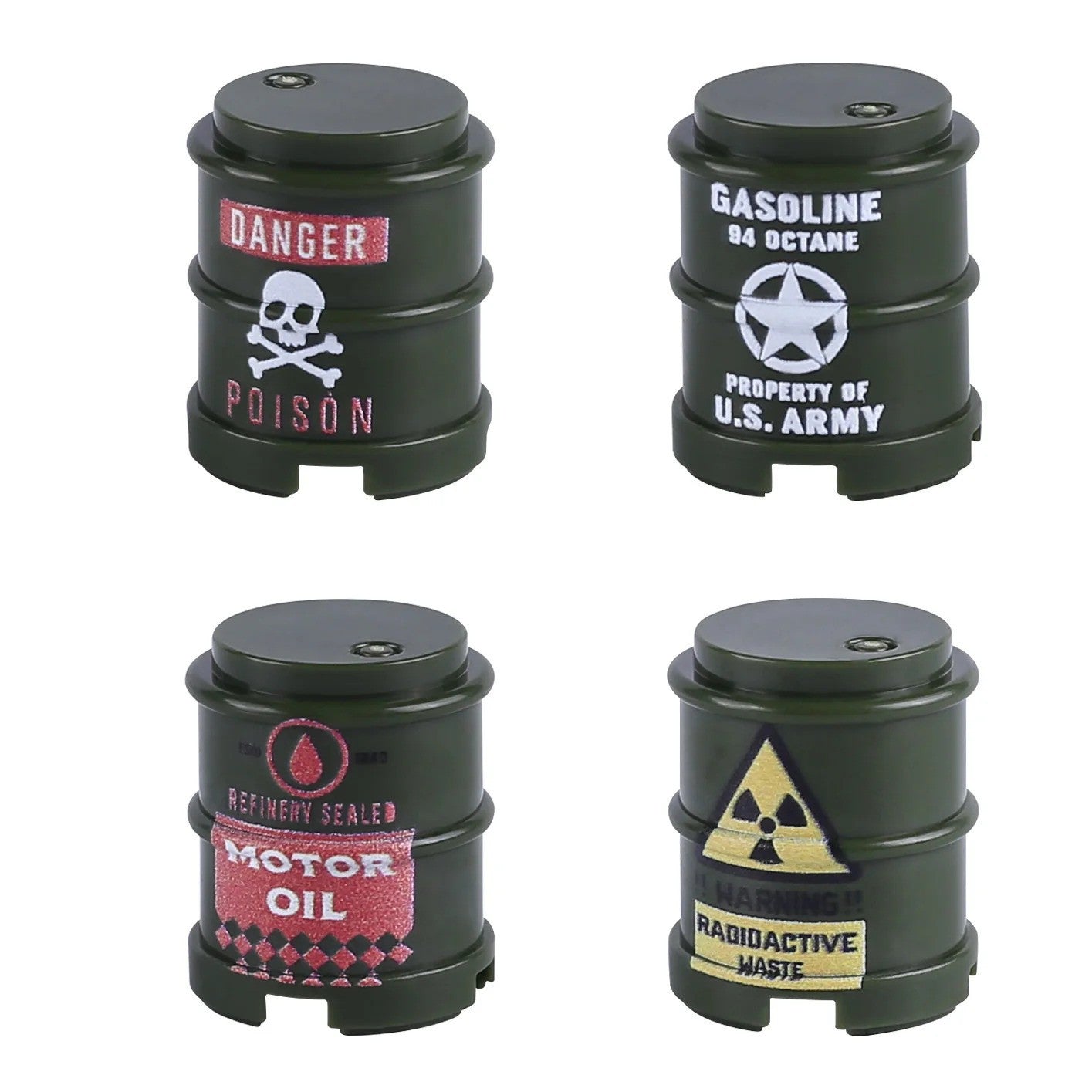 Military Oil Drum Fuel Tank Army War Scene For LEGO Building Blocks Brick Toy