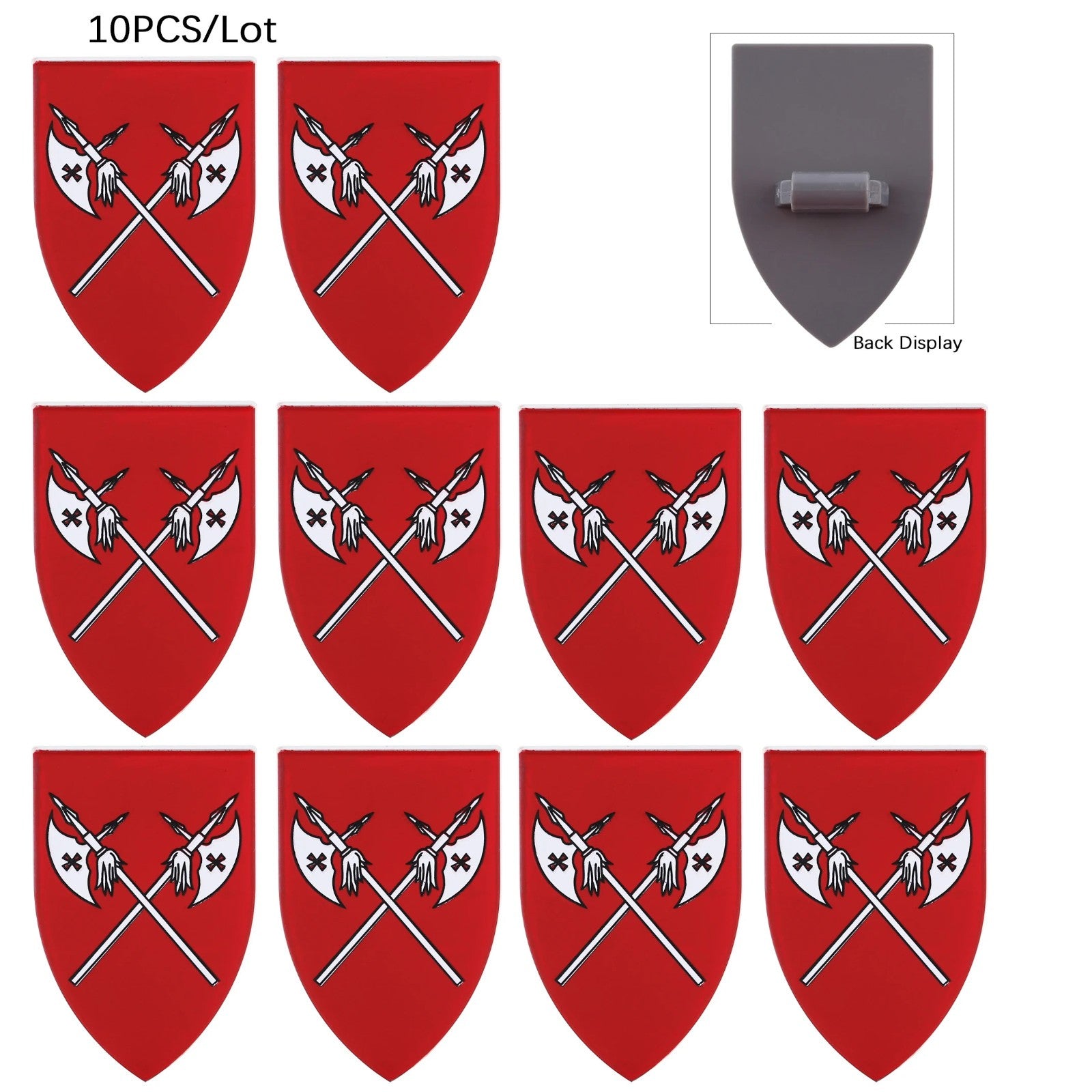 Medieval Military Knights Shields Middle Age For LEGO Building Blocks Brick Toy
