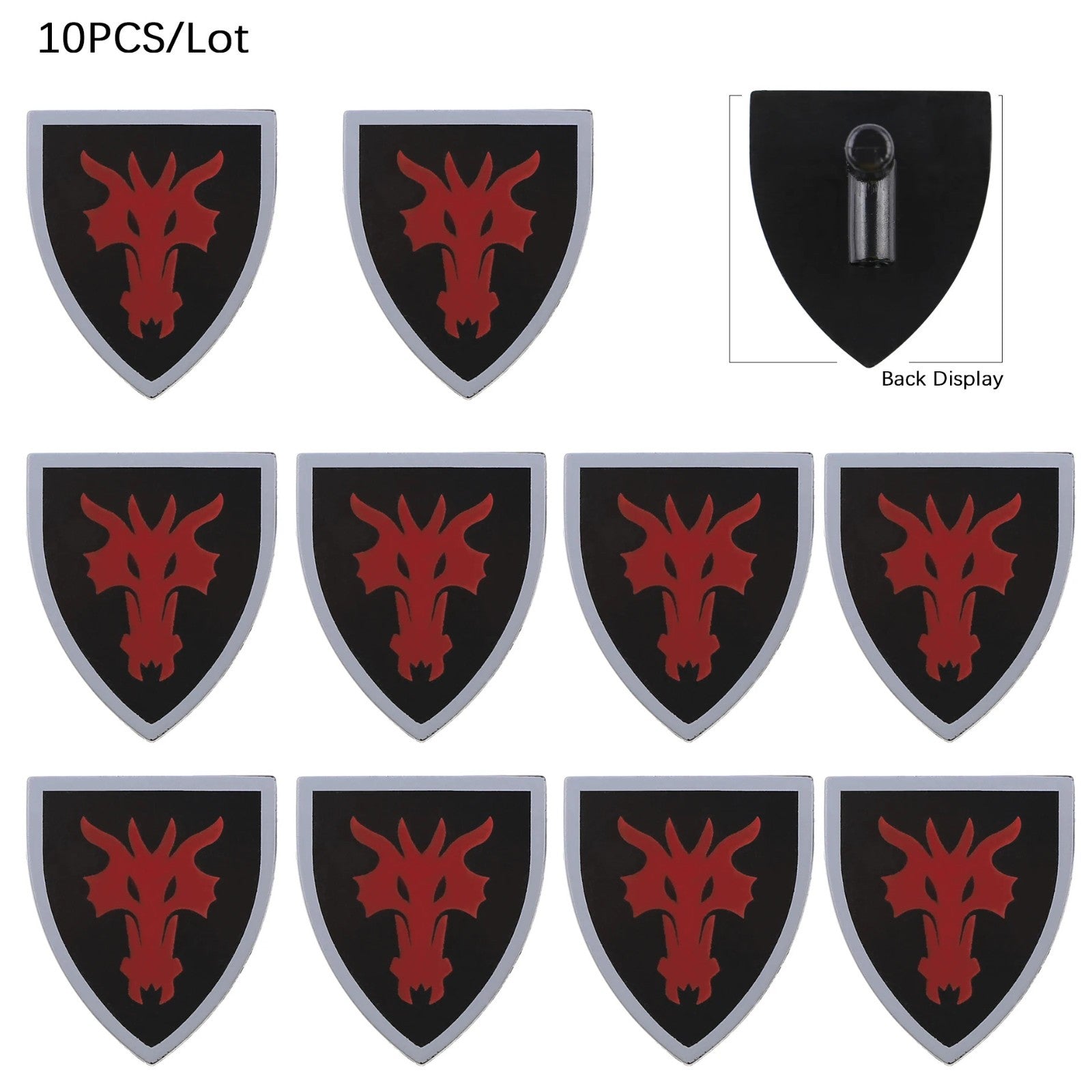 Medieval Military Knights Shields Middle Age For LEGO Building Blocks Brick Toy