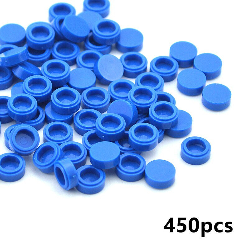 450pcs Round 1x1 Flat Studs 98138 for Lego MOC Building Blocks Brick Toy DIY
