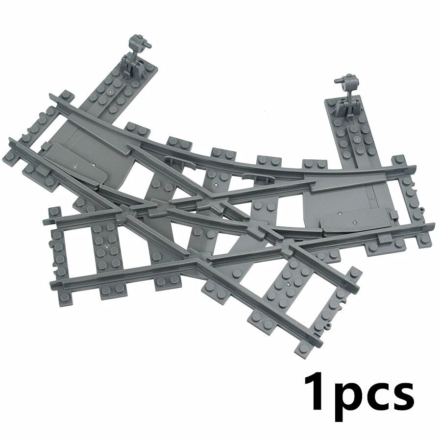 Train Rail Curve Fork Tracks R56 R72 R88 for Lego Kit Train Building Blocks Set