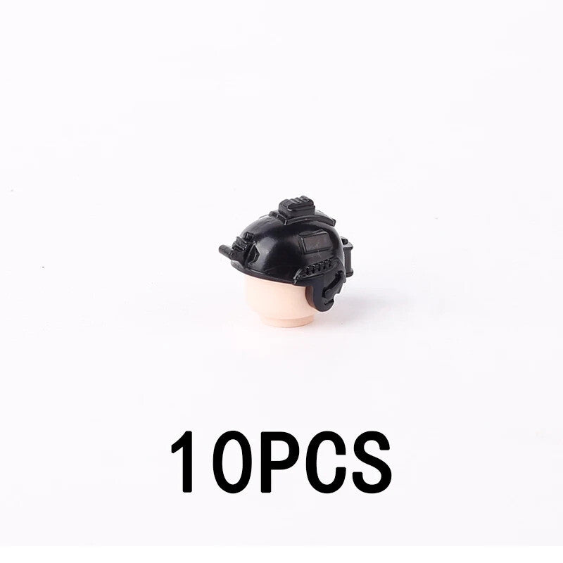 10pcs Military Soldier Trooper Helmet Hat Mask For LEGO Building Block Brick Toy