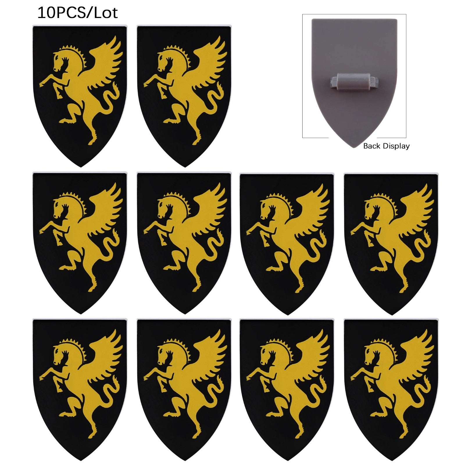 Medieval Military Knights Shields Middle Age For LEGO Building Blocks Brick Toy