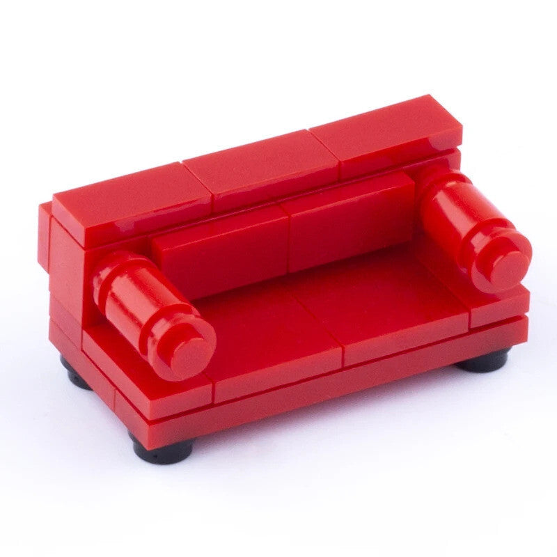 MOC City House Furniture Piano TV Sofa Parts for Lego Sets Building Blocks Set