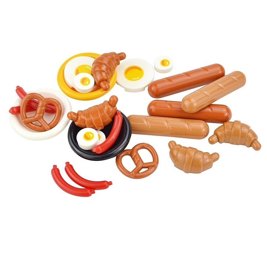City Food Hamburger Fries Cake Chocolate Pizza for Lego Building Blocks Set DIY