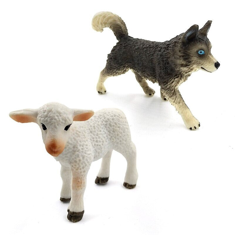 1pc Okapi Sheep Deer Crocodile Lynx Koala Animal Miniature Art Toy Figure Doll