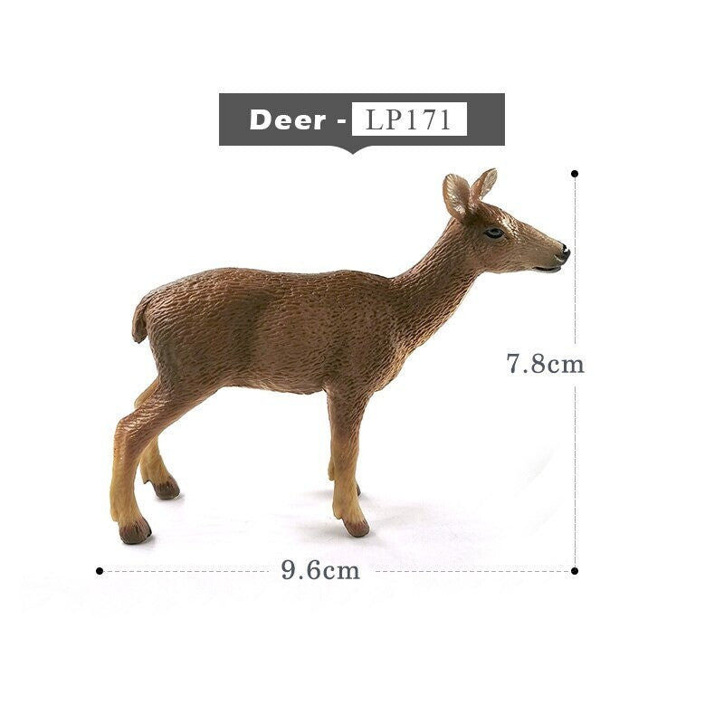 1pc Wolf Deer Leopard Alpaca Koala Antelope Animal Miniature Art Toy Figure Doll