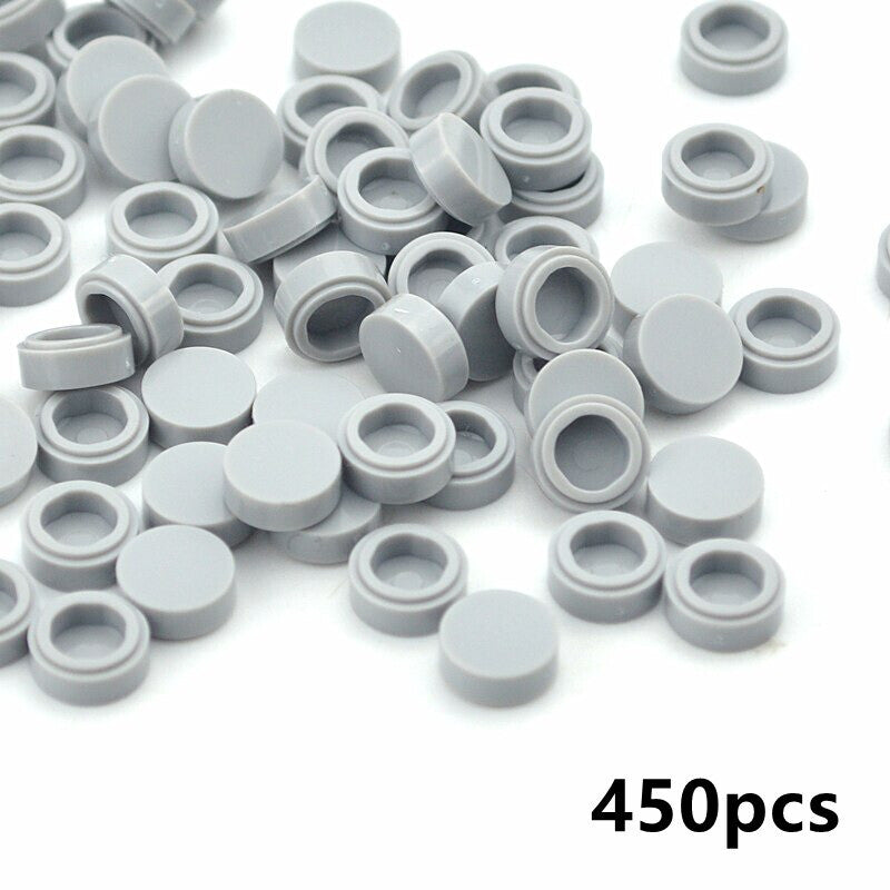 450pcs Round 1x1 Flat Studs 98138 for Lego MOC Building Blocks Brick Toy DIY