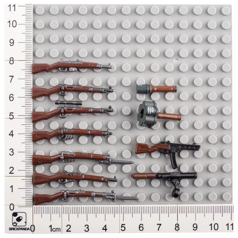 Military Soldier MOC WW2 Gun Arms 98K PPSH For LEGO Building Blocks Brick Toy