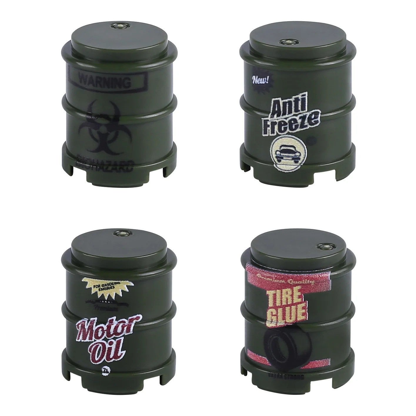 Military Oil Drum Fuel Tank Army War Scene For LEGO Building Blocks Brick Toy