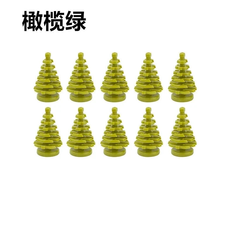 City Tree Green Bush Garden MOC Flower Grass for Lego Building Blocks Sets DIY