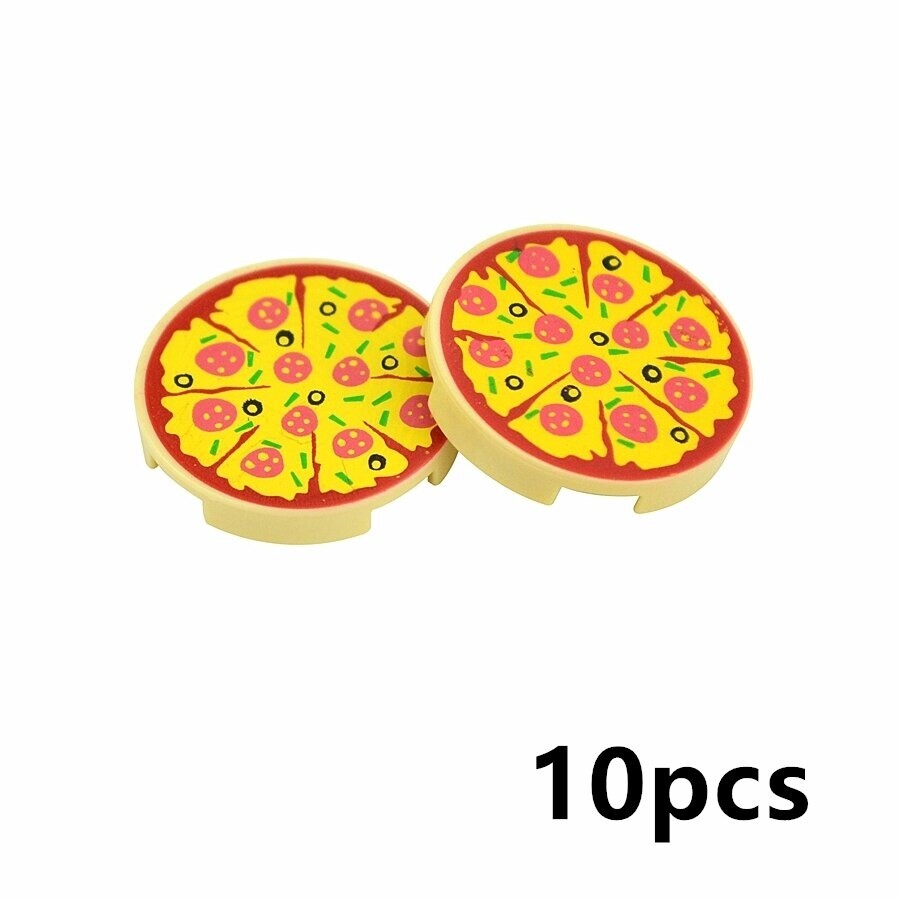 City Food Hamburger Fries Cake Chocolate Pizza for Lego Building Blocks Set DIY