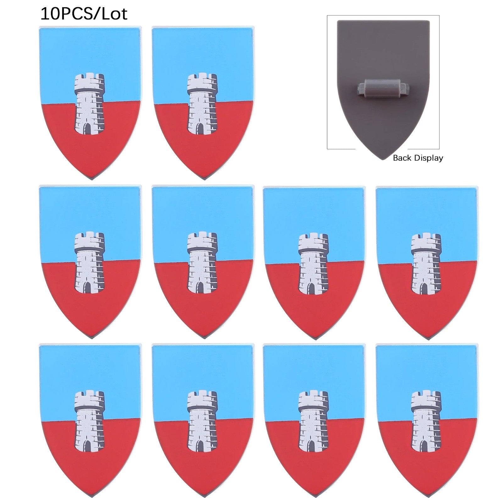 Medieval Military Knights Shields Middle Age For LEGO Building Blocks Brick Toy