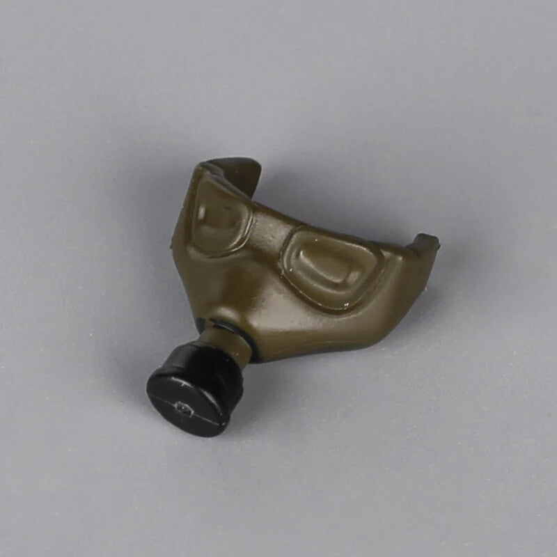 Military Weapon WW2 Green Gas Mask German Army Soldiers Building Blocks Toy DIY