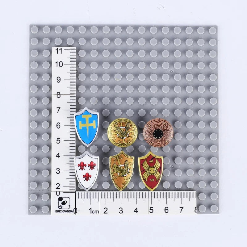 Medieval Military Knights Shields Middle Age For LEGO Building Blocks Brick Toy