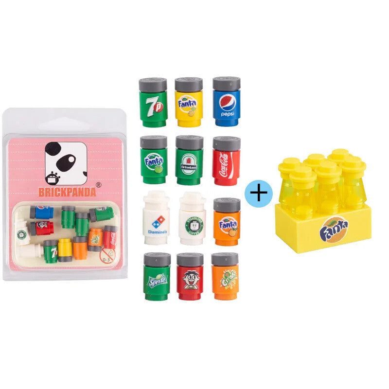 City Food Milk Wine Drink Bottle Supermarket 95228 for Lego Building Blocks Set