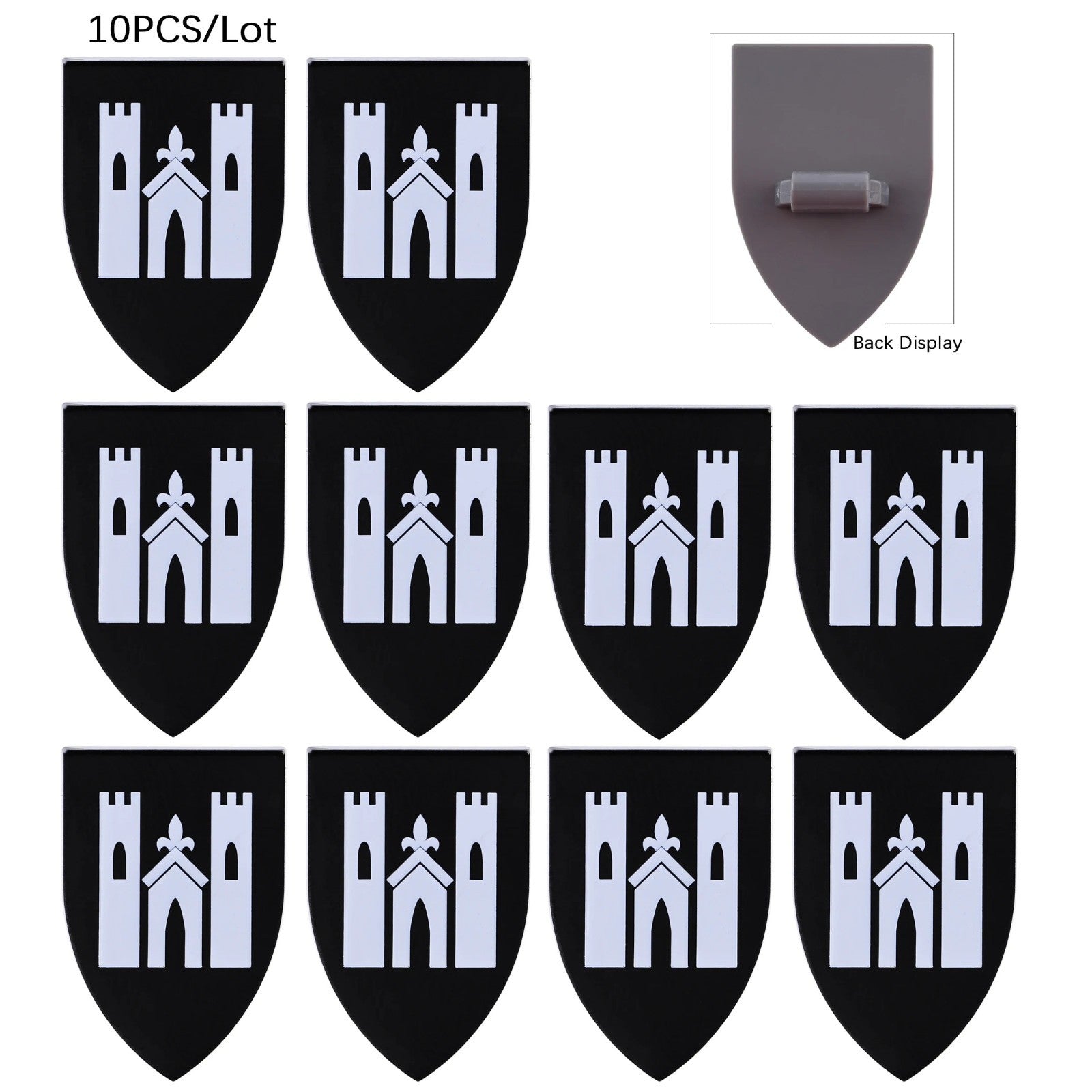 Medieval Military Knights Shields Middle Age For LEGO Building Blocks Brick Toy