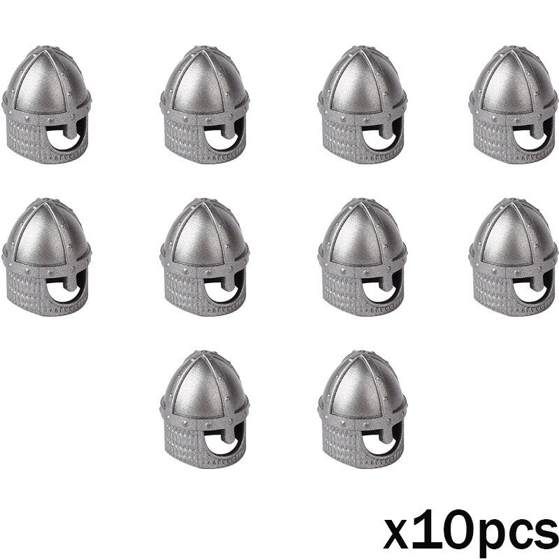 Medieval Military Army Soldier Shield Helmet For LEGO Building Blocks Brick Toy