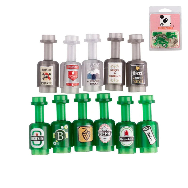 City Food Milk Wine Drink Bottle Supermarket 95228 for Lego Building Blocks Set