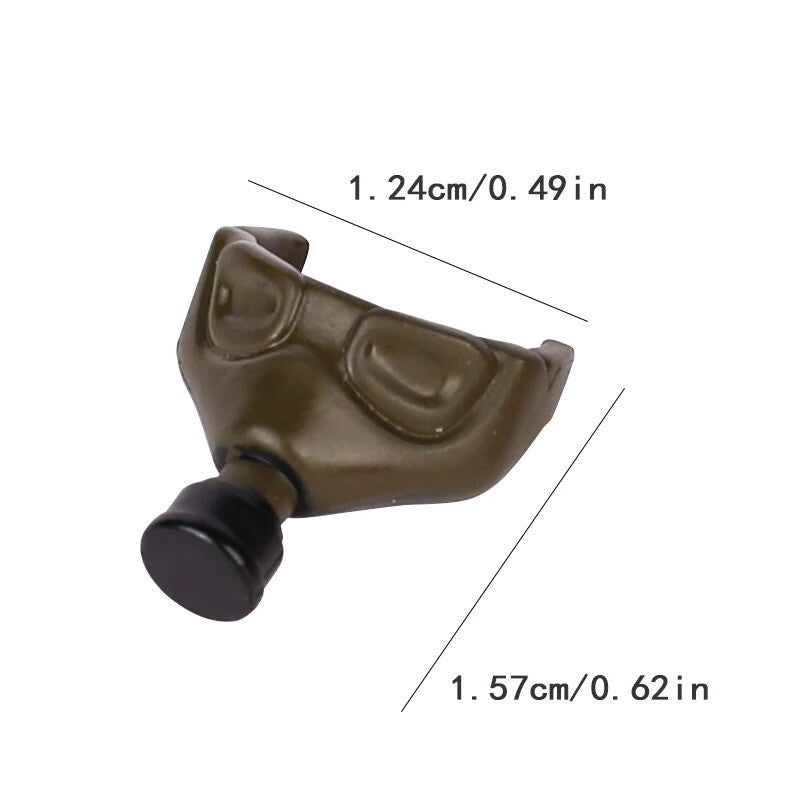 Military Weapon WW2 Green Gas Mask German Army Soldiers Building Blocks Toy DIY
