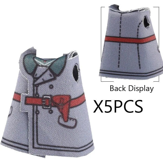 MOC WW2 Soviet Red Army Coat Soldier Clothes For LEGO Building Blocks Brick Toy
