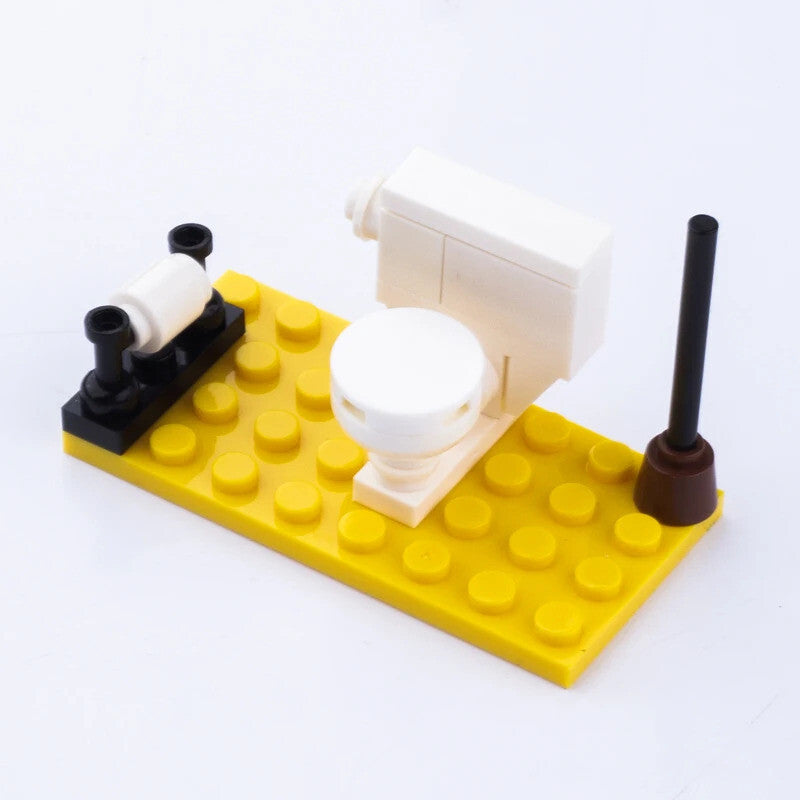 MOC City House Furniture Piano TV Sofa Parts for Lego Sets Building Blocks Set
