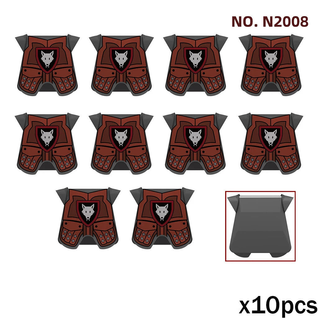 Medieval Military Army Soldier Shield Helmet For LEGO Building Blocks Brick Toy