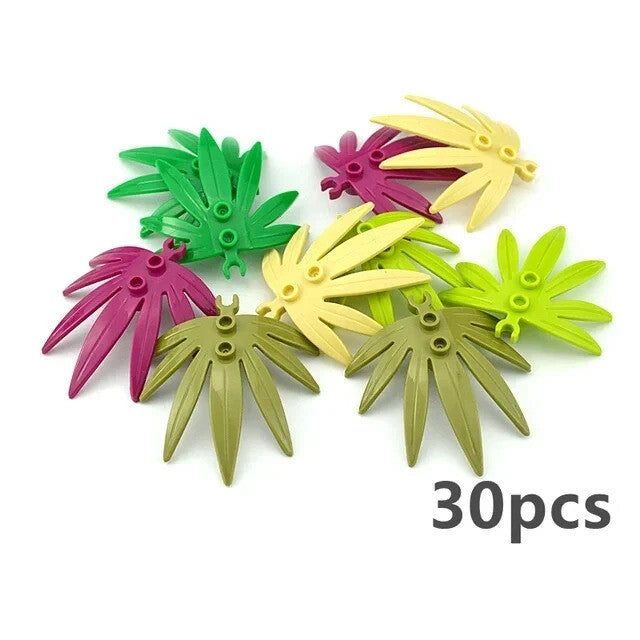 City Tree Green Bush Garden MOC Flower Grass for Lego Building Blocks Sets DIY