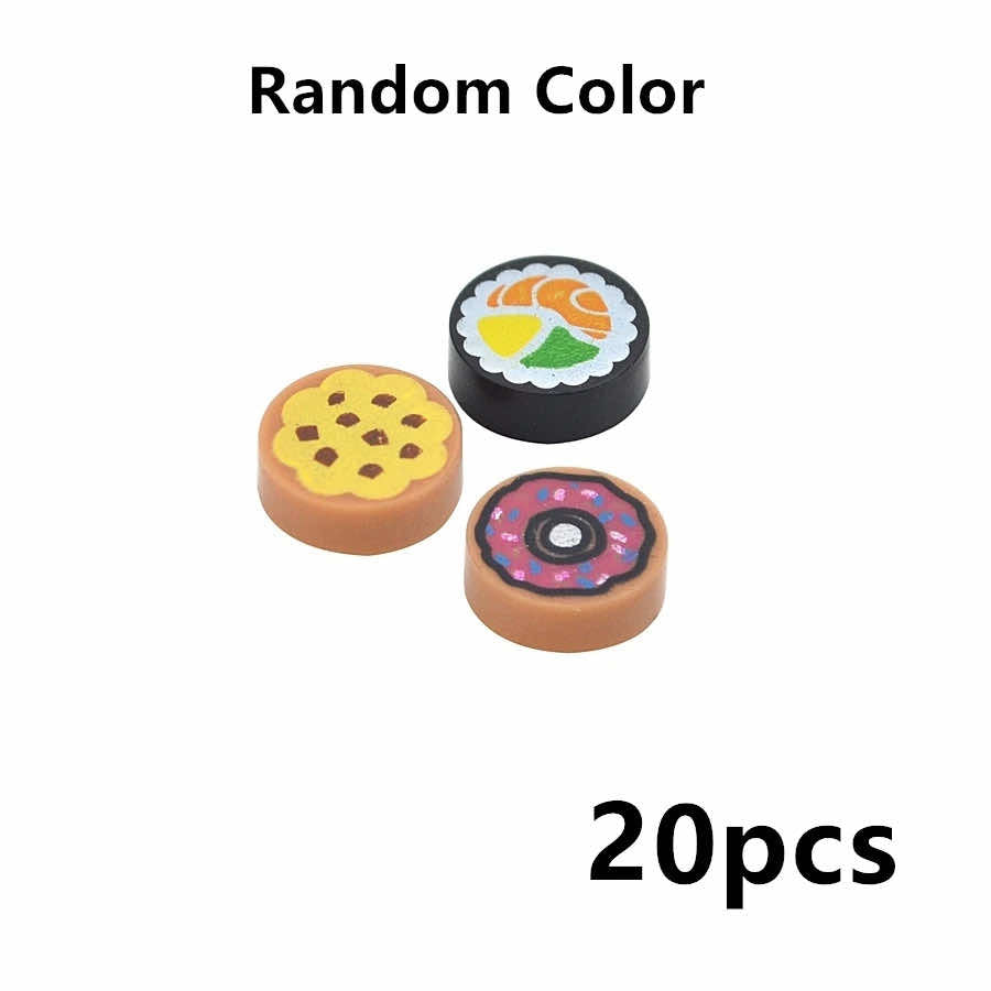 City Food Hamburger Fries Cake Chocolate Pizza for Lego Building Blocks Set DIY