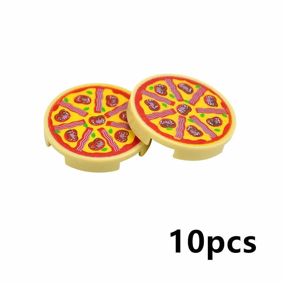 City Food Hamburger Fries Cake Chocolate Pizza for Lego Building Blocks Set DIY