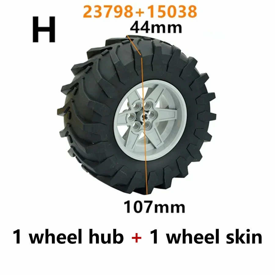 Tire Wheel Car Motorcycle Technic Parts for Lego Building Blocks Model Sets DIY