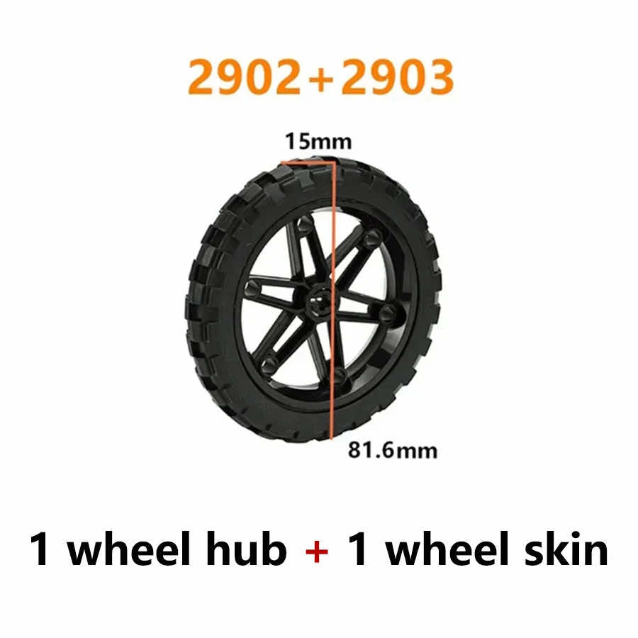 Tire Wheel Car Motorcycle Technic Parts for Lego Building Blocks Model Sets DIY