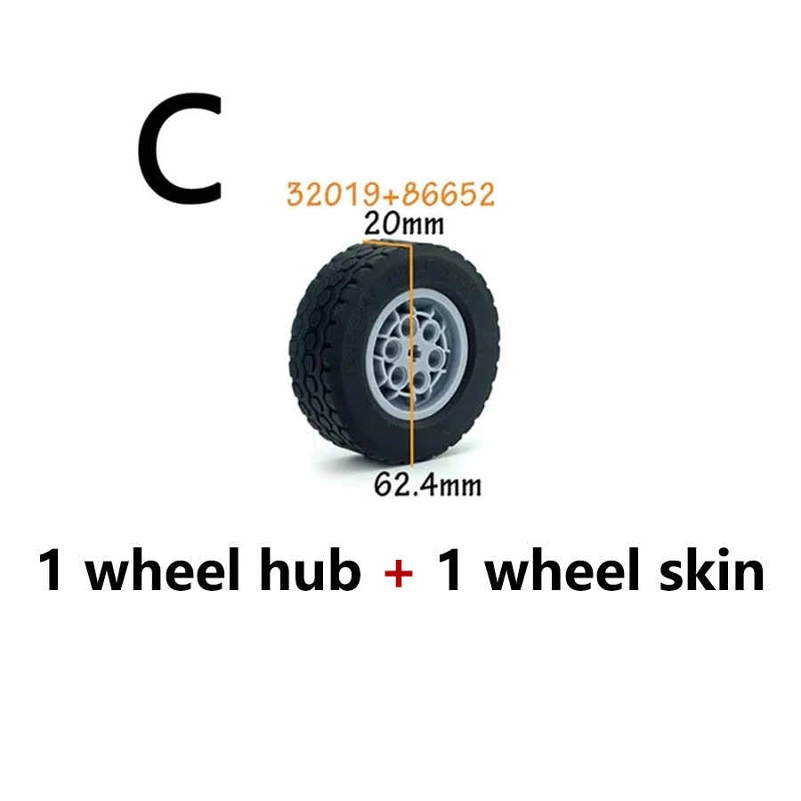 Tire Wheel Car Motorcycle Technic Parts for Lego Building Blocks Model Sets DIY
