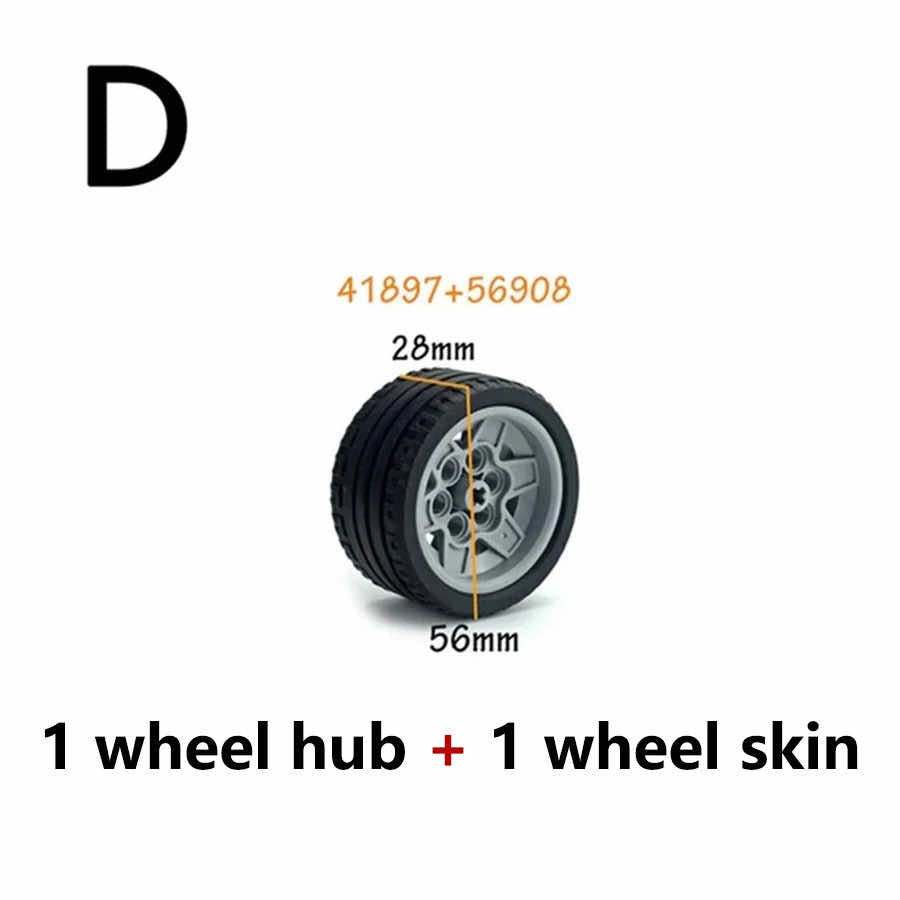 Tire Wheel Car Motorcycle Technic Parts for Lego Building Blocks Model Sets DIY